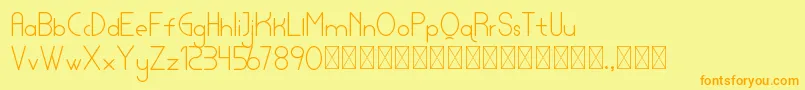 lamborgini light personal Font – Orange Fonts on Yellow Background