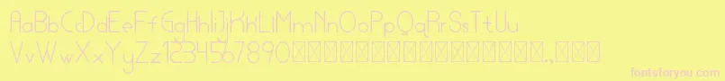 lamborgini light personal Font – Pink Fonts on Yellow Background