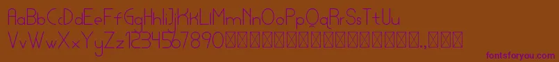 lamborgini light personal Font – Purple Fonts on Brown Background