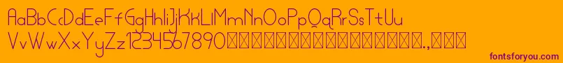 lamborgini light personal-fontti – violetit fontit oranssilla taustalla