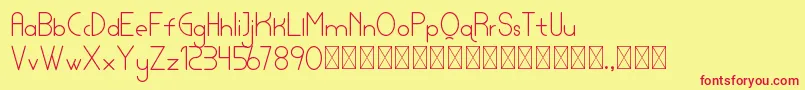 lamborgini light personal-fontti – punaiset fontit keltaisella taustalla