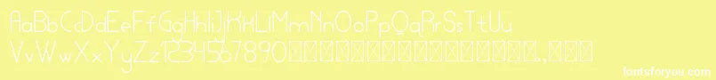 lamborgini light personal-fontti – valkoiset fontit keltaisella taustalla