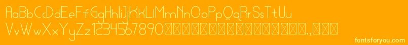 lamborgini light personal-fontti – keltaiset fontit oranssilla taustalla