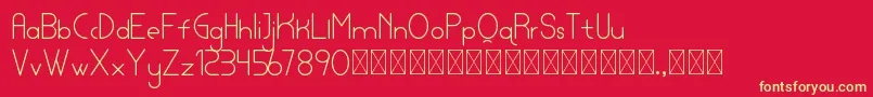 lamborgini light personal-fontti – keltaiset fontit punaisella taustalla