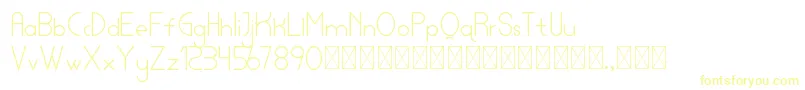 Czcionka lamborgini light personal – żółte czcionki na białym tle
