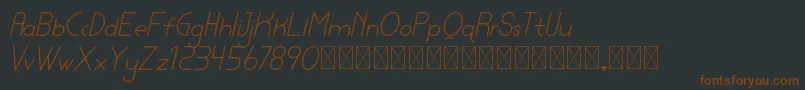 Fonte lamborgini lightitalic personal – fontes marrons em um fundo preto