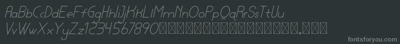 Czcionka lamborgini lightitalic personal – szare czcionki na czarnym tle