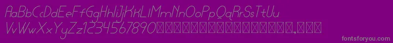 lamborgini lightitalic personal Font – Gray Fonts on Purple Background