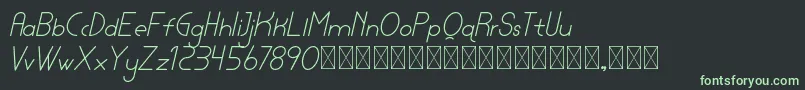 Czcionka lamborgini lightitalic personal – zielone czcionki na czarnym tle