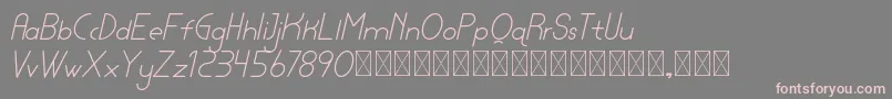 lamborgini lightitalic personal Font – Pink Fonts on Gray Background