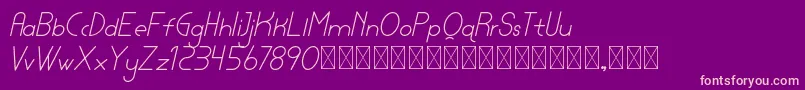 lamborgini lightitalic personal Font – Pink Fonts on Purple Background