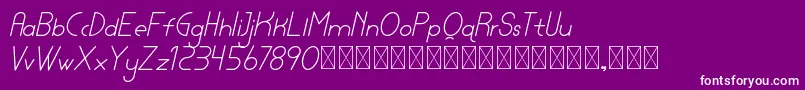 lamborgini lightitalic personal Font – White Fonts on Purple Background