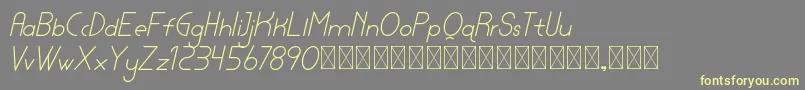 lamborgini lightitalic personal Font – Yellow Fonts on Gray Background