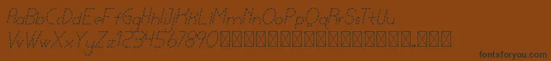 lamborgini lightitalicdash personal Font – Black Fonts on Brown Background