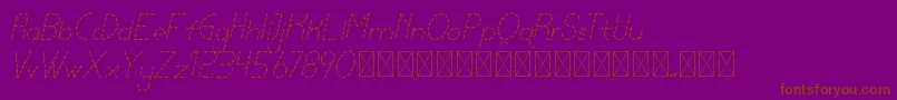 lamborgini lightitalicdash personal-Schriftart – Braune Schriften auf violettem Hintergrund