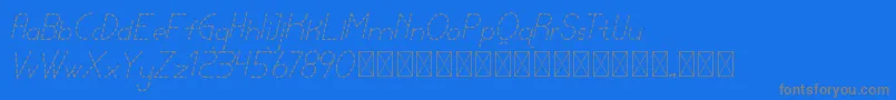 lamborgini lightitalicdash personal Font – Gray Fonts on Blue Background