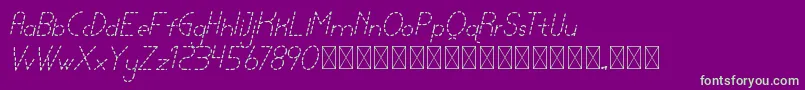 lamborgini lightitalicdash personal Font – Green Fonts on Purple Background