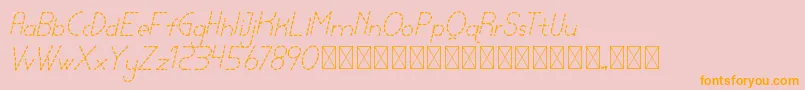 lamborgini lightitalicdash personal Font – Orange Fonts on Pink Background