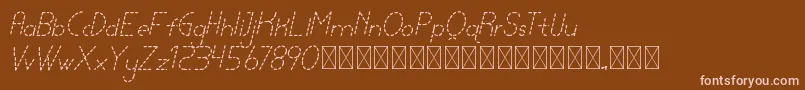 lamborgini lightitalicdash personal Font – Pink Fonts on Brown Background