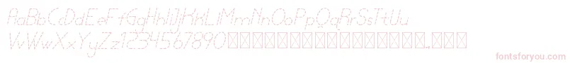 lamborgini lightitalicdash personal Font – Pink Fonts on White Background
