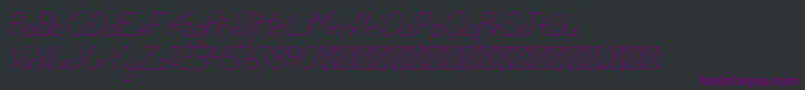 lamborgini lightitalicdash personal Font – Purple Fonts on Black Background
