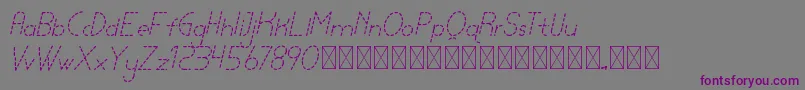 lamborgini lightitalicdash personal Font – Purple Fonts on Gray Background
