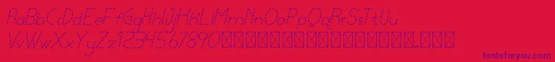 lamborgini lightitalicdash personal Font – Purple Fonts on Red Background
