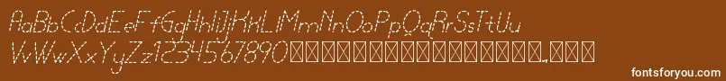 lamborgini lightitalicdash personal Font – White Fonts on Brown Background