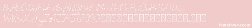 lamborgini lightitalicdash personal Font – White Fonts on Pink Background