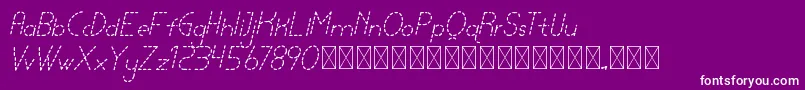 lamborgini lightitalicdash personal Font – White Fonts on Purple Background