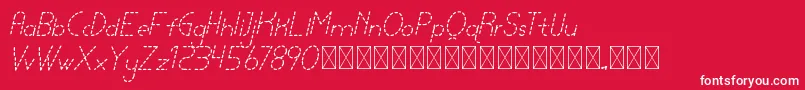 lamborgini lightitalicdash personal Font – White Fonts on Red Background
