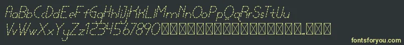 lamborgini lightitalicdash personal Font – Yellow Fonts on Black Background
