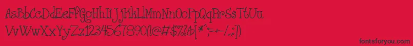 Phanrg Font – Black Fonts on Red Background