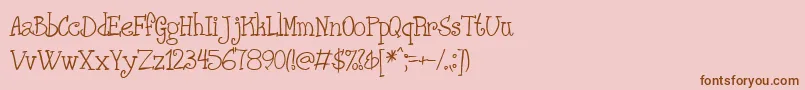 Phanrg Font – Brown Fonts on Pink Background