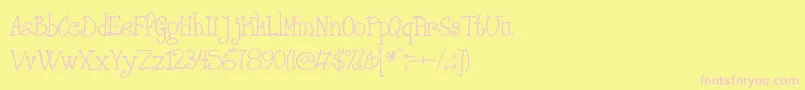 Phanrg Font – Pink Fonts on Yellow Background