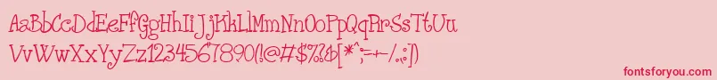 Phanrg Font – Red Fonts on Pink Background