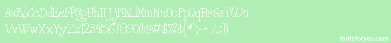 Phanrg Font – White Fonts on Green Background