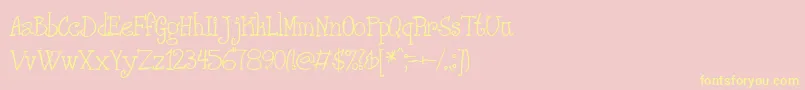 Phanrg Font – Yellow Fonts on Pink Background