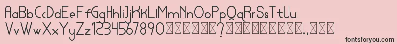 フォントlamborgini personal – ピンクの背景に黒い文字