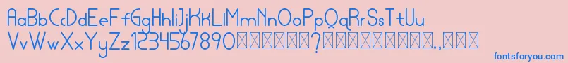 フォントlamborgini personal – ピンクの背景に青い文字