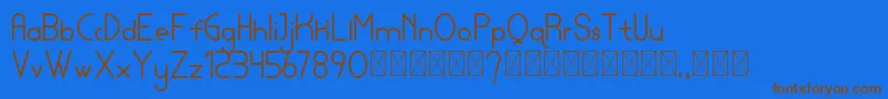 lamborgini personal Font – Brown Fonts on Blue Background