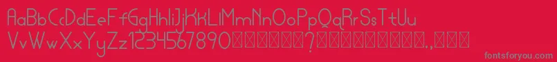 lamborgini personal-fontti – harmaat kirjasimet punaisella taustalla