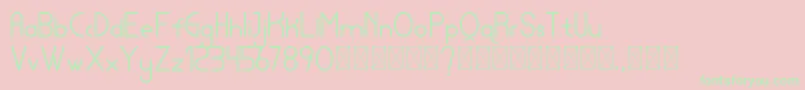 lamborgini personal-fontti – vihreät fontit vaaleanpunaisella taustalla