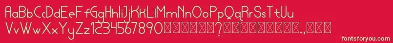 lamborgini personal Font – Green Fonts on Red Background