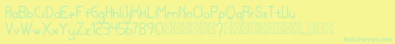 lamborgini personal Font – Green Fonts on Yellow Background