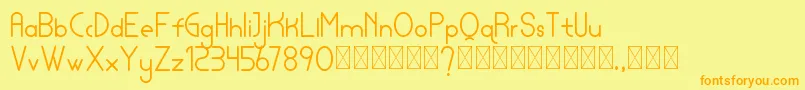 lamborgini personal Font – Orange Fonts on Yellow Background