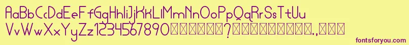 lamborgini personal Font – Purple Fonts on Yellow Background