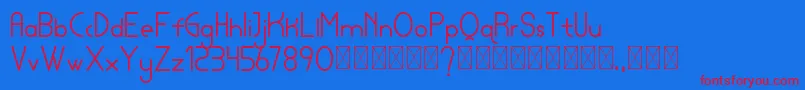 lamborgini personal Font – Red Fonts on Blue Background