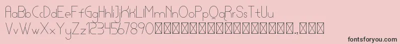 lamborgini thin personal-Schriftart – Schwarze Schriften auf rosa Hintergrund