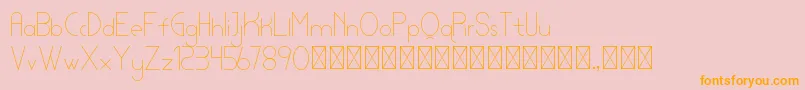 lamborgini thin personal Font – Orange Fonts on Pink Background